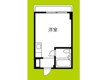 野江II番館(ワンルーム/4階)の間取り写真