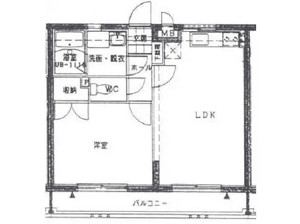 エルシティ大塚(1LDK/1階)の間取り写真