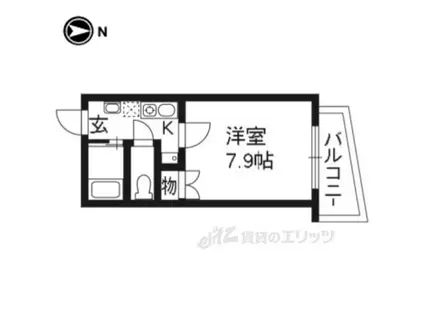 イデアール高辻(1K/4階)の間取り写真