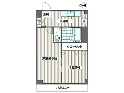 東都自動車ビルヂング(2K/11階)の間取り写真