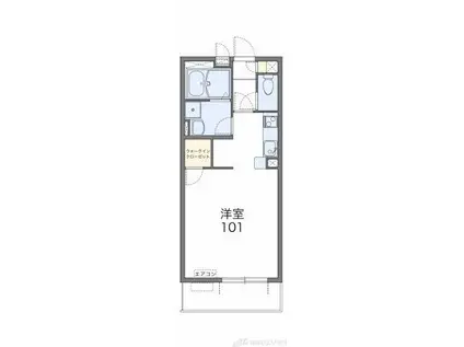 レオネクストコンフォート永楽(1K/1階)の間取り写真