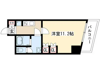 CORNES HOUSE NAGOYA(1K/10階)の間取り写真