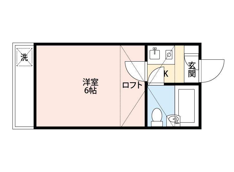 シティパレス浅羽野1(1K/2階)の間取り写真