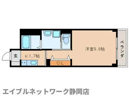 サニーコート安倍(1K/1階)の間取り写真
