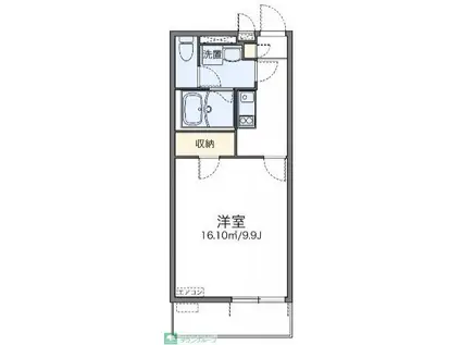 レオネクストKORAKUIII(1K/1階)の間取り写真