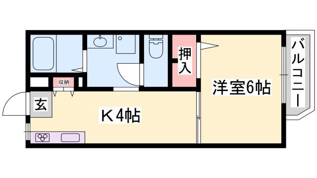 マックスマイシャトウ(1K/2階)の間取り写真