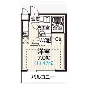 アソシエ鶴舞公園(1K/4階)の間取り写真