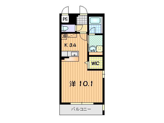 コルトーナ弐番館(1K/3階)の間取り写真