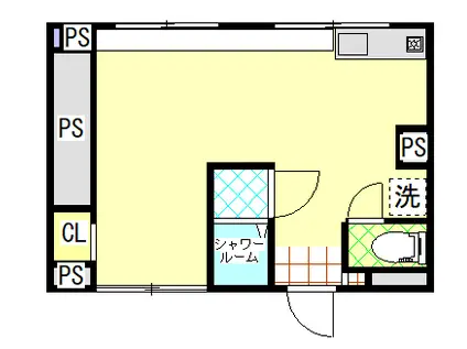 UNI一番町(ワンルーム/2階)の間取り写真