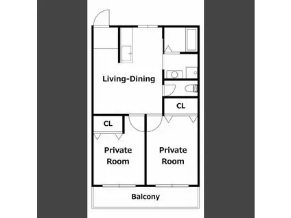 七福マンション(2DK/3階)の間取り写真