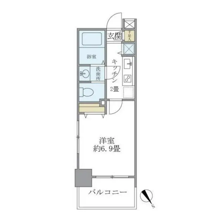 レジデンシア麻布十番 2階階 間取り