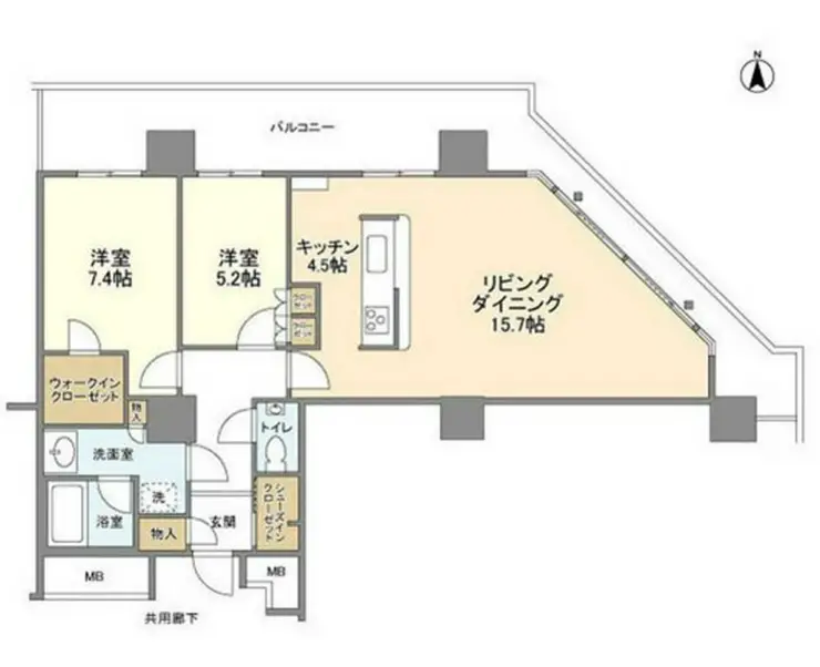 豊洲シエルタワー 30階階 間取り