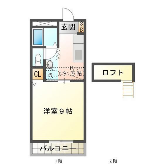 ロイヤルハートピア(1K/4階)の間取り写真