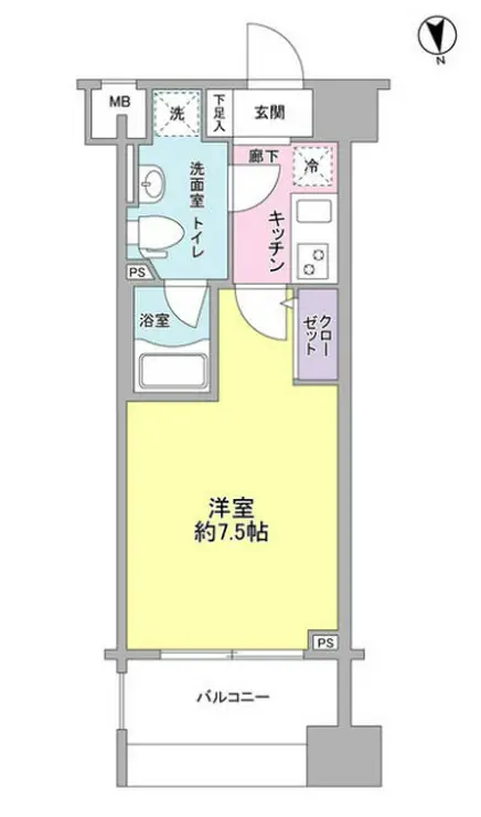メインステージ白金高輪駅前 4階階 間取り