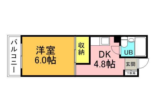 CASAALMEZ(1DK/3階)の間取り写真