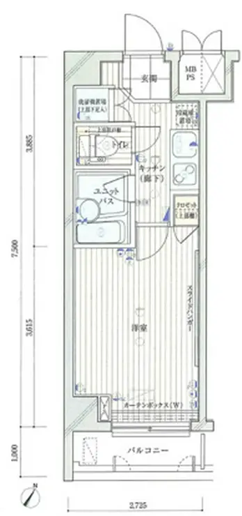 ルーブル目黒 2階階 間取り