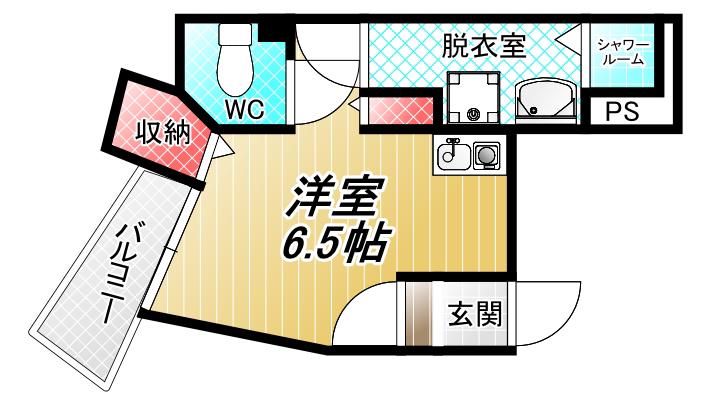 アムールみのりV(ワンルーム/4階)の間取り写真