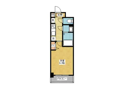 メイクス名駅南II(1K/10階)の間取り写真