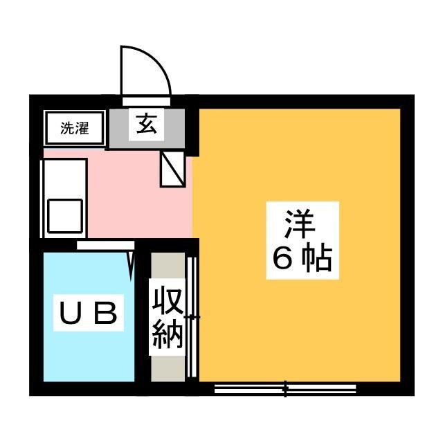 パームタウン(ワンルーム/1階)の間取り写真