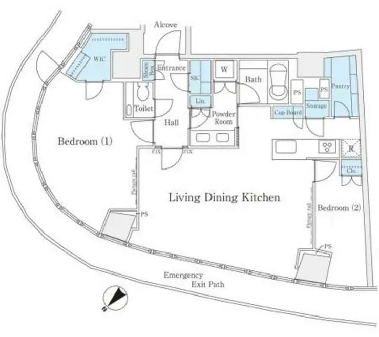 パークコート青山ザ タワー 15階階 間取り