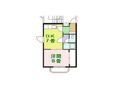 エースII(1DK/4階)の間取り写真