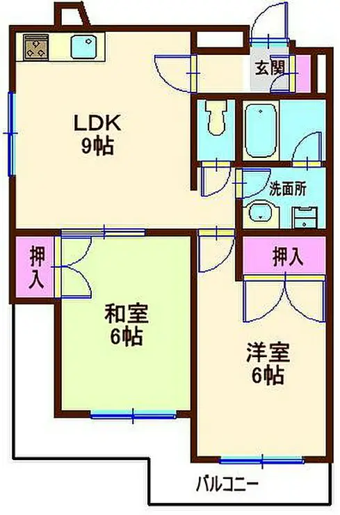 フェリースオオイシ 3階階 間取り