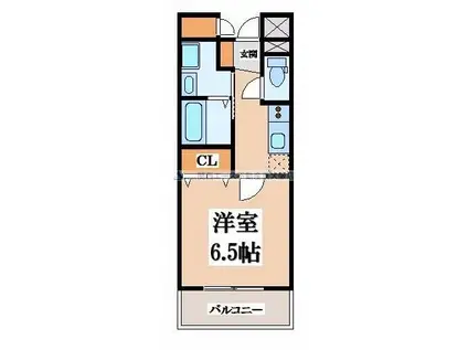 カンタービレ/(1K/2階)の間取り写真