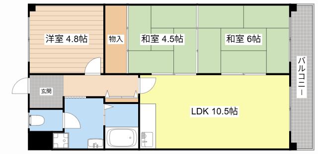 メゾンニシムラ近江八幡(3LDK/2階)の間取り写真