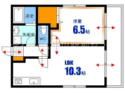 サーブハウス(1LDK/3階)の間取り写真