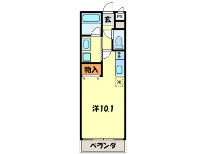 ウイング駅前ビル(ワンルーム/4階)の間取り写真