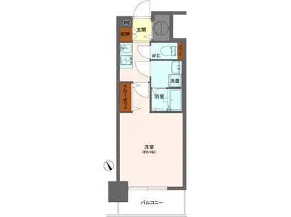 ライオンズプラザ池袋(ワンルーム/4階)の間取り写真