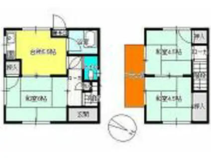 川高アパート(3DK/1階)の間取り写真