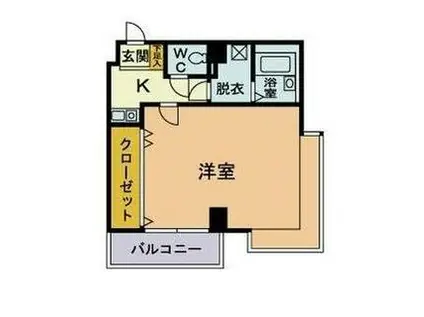 シティハウス厚木(1K/2階)の間取り写真