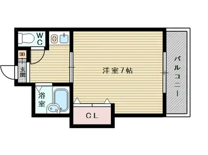 京和マンション(1K/4階)の間取り写真