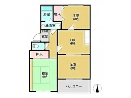 サードプレステージ(3DK/3階)の間取り写真