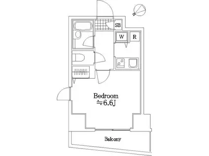 パレステュディオ五反田(1K/11階)の間取り写真