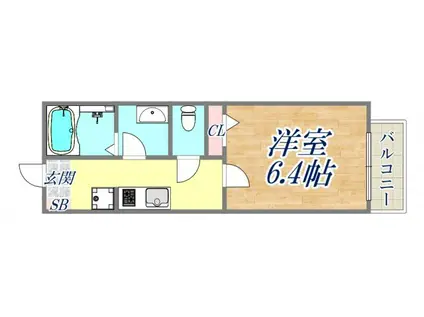 アルテールメゾン(1K/1階)の間取り写真