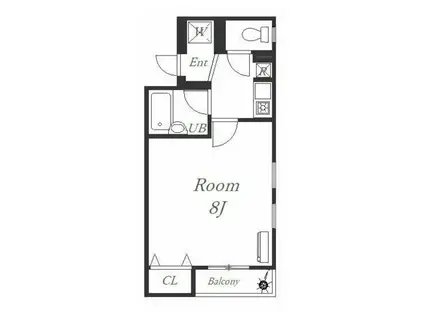 クローバーアベニュー(1K/1階)の間取り写真