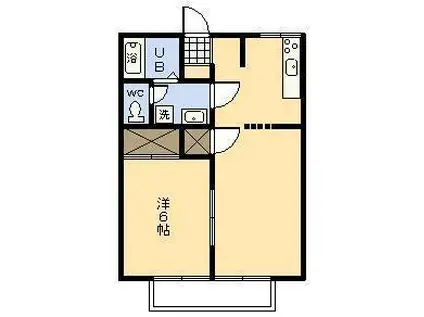 IKUNA(1LDK/2階)の間取り写真