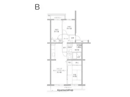 シーブリーズ金沢(3LDK/3階)の間取り写真