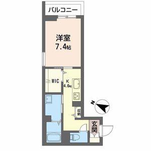 PARADISO本荘(1K/2階)の間取り写真