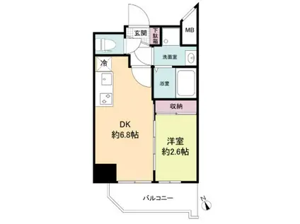 セレニテ兵庫エクラ(1DK/6階)の間取り写真