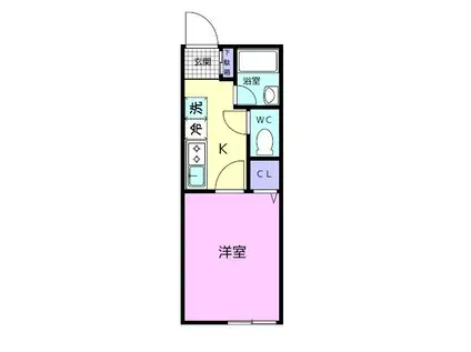 TJ重根(1K/1階)の間取り写真
