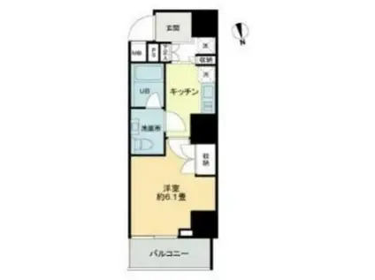 VIOR文京関口(1K/5階)の間取り写真