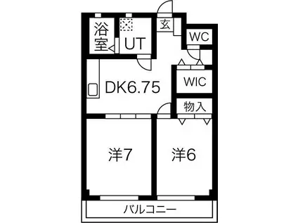 LIS・TRESOR(2DK/1階)の間取り写真