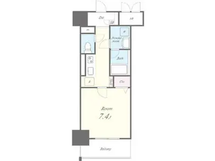 シャルマンソワレ名駅(1K/2階)の間取り写真