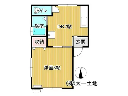 メゾン・ラポ(1DK/1階)の間取り写真