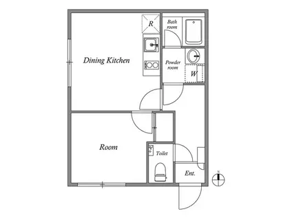 HJ PLACE 神楽坂(1DK/3階)の間取り写真