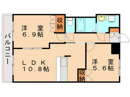 おおぞら(2LDK/2階)の間取り写真