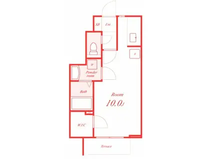 パストラル(ワンルーム/1階)の間取り写真